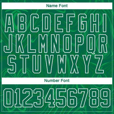 Custom Kelly Green White 3D Splash Art Hockey Lace Neck Jersey