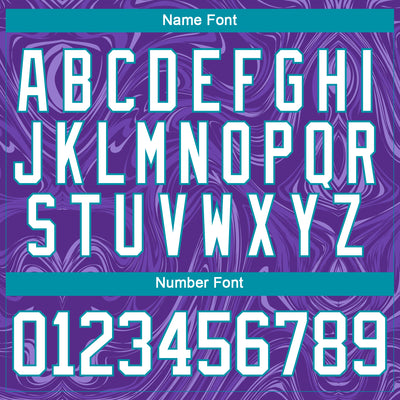 Custom Purple White-Teal 3D Splash Art Hockey Lace Neck Jersey