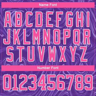 Custom Purple Pink-White 3D Splash Art Hockey Lace Neck Jersey