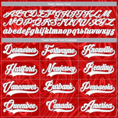 Custom Red White-Gray 3D Splash Art Hockey Lace Neck Jersey