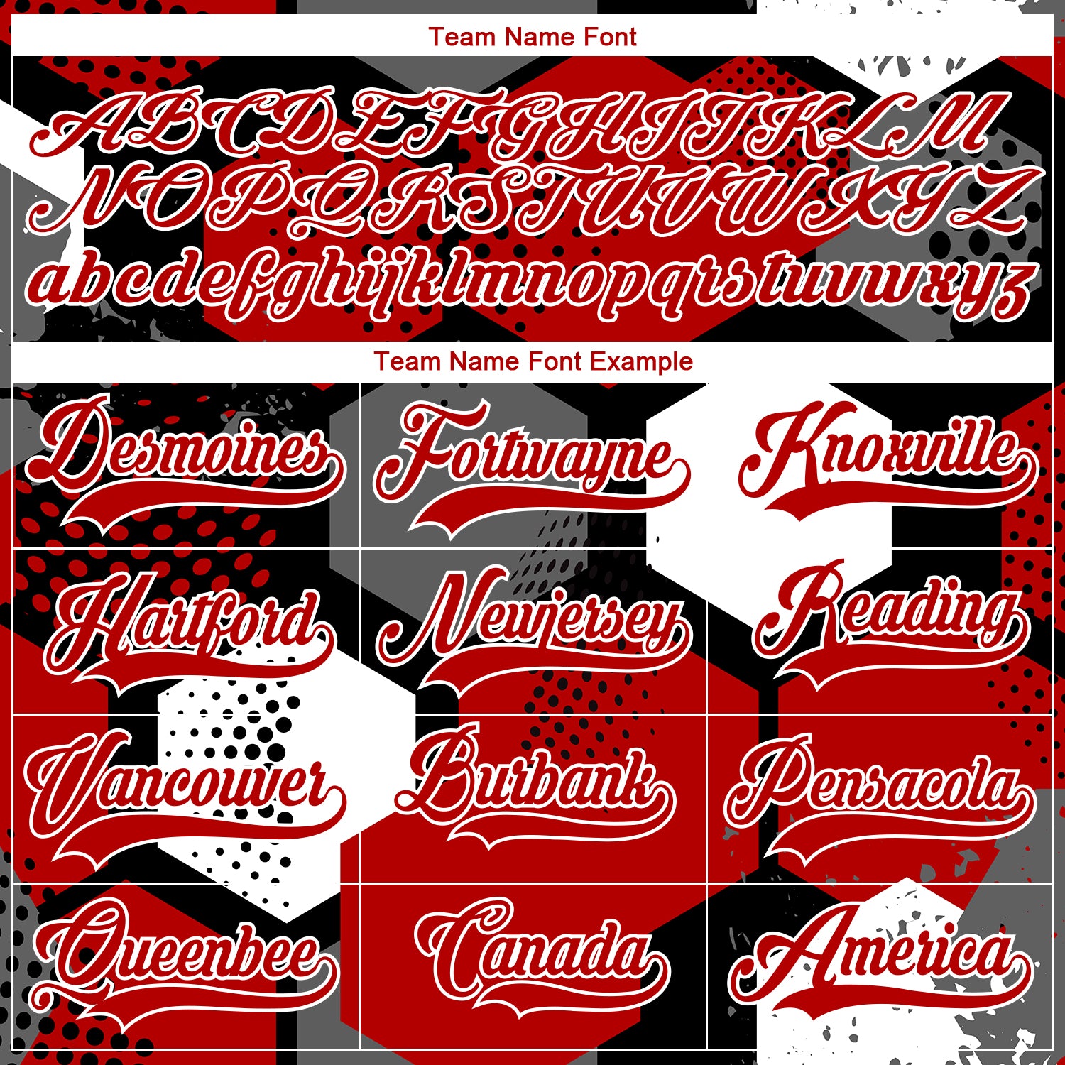 Custom Red Black-White 3D Pattern Geometric Shape Hockey Lace Neck Jersey