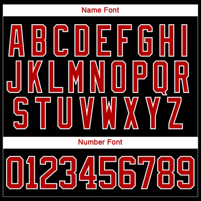 Custom Red Black-White 3D Pattern Geometric Shape Hockey Lace Neck Jersey