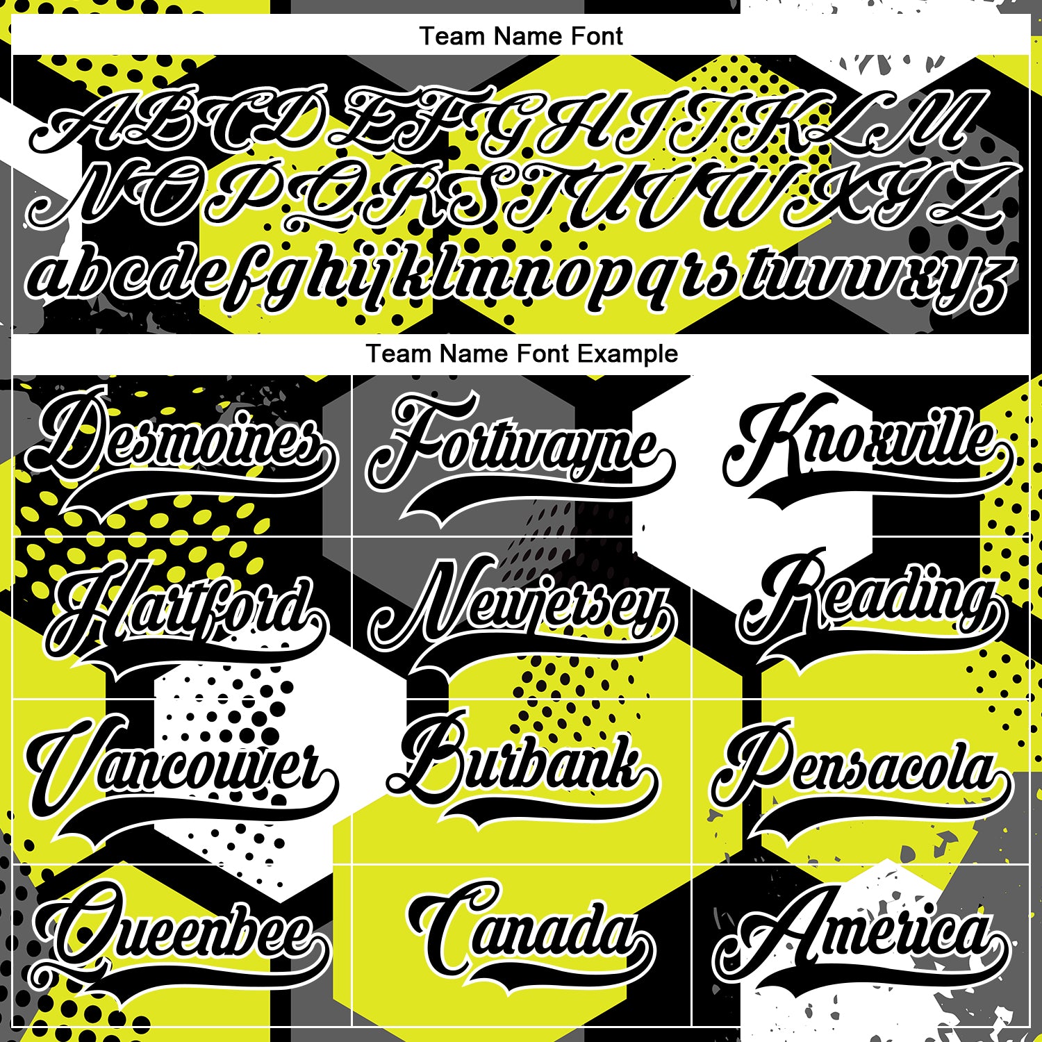 Custom Neon Yellow Black-White 3D Pattern Geometric Shape Hockey Lace Neck Jersey