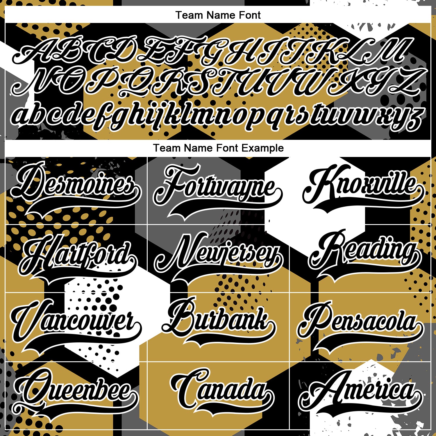 Custom Old Gold Black-White 3D Pattern Geometric Shape Hockey Lace Neck Jersey