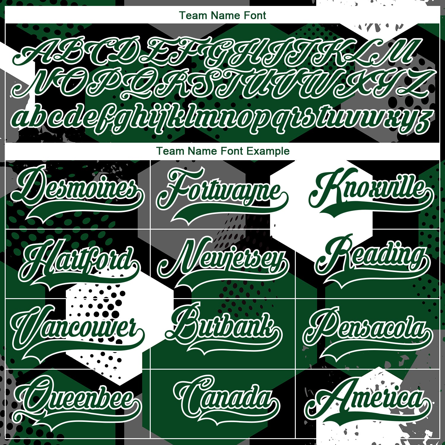 Custom Green Black-White 3D Pattern Geometric Shape Hockey Lace Neck Jersey