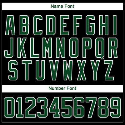 Custom Green Black-White 3D Pattern Geometric Shape Hockey Lace Neck Jersey