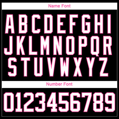 Custom Pink White-Black 3D Pattern Geometric Shape Hockey Lace Neck Jersey