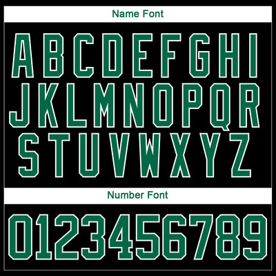 Custom Kelly Green Black-White 3D Pattern Geometric Shape Hockey Lace Neck Jersey