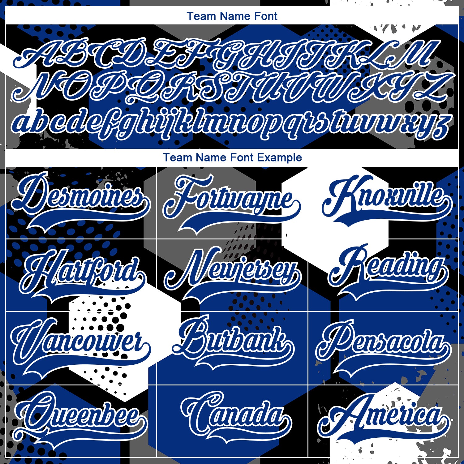 Custom Royal Black-White 3D Pattern Geometric Shape Hockey Lace Neck Jersey