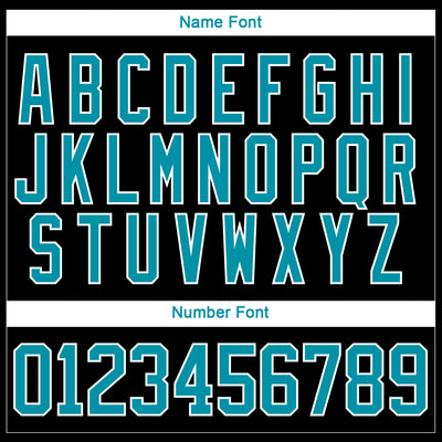 Custom Teal Black-White 3D Pattern Geometric Shape Hockey Lace Neck Jersey