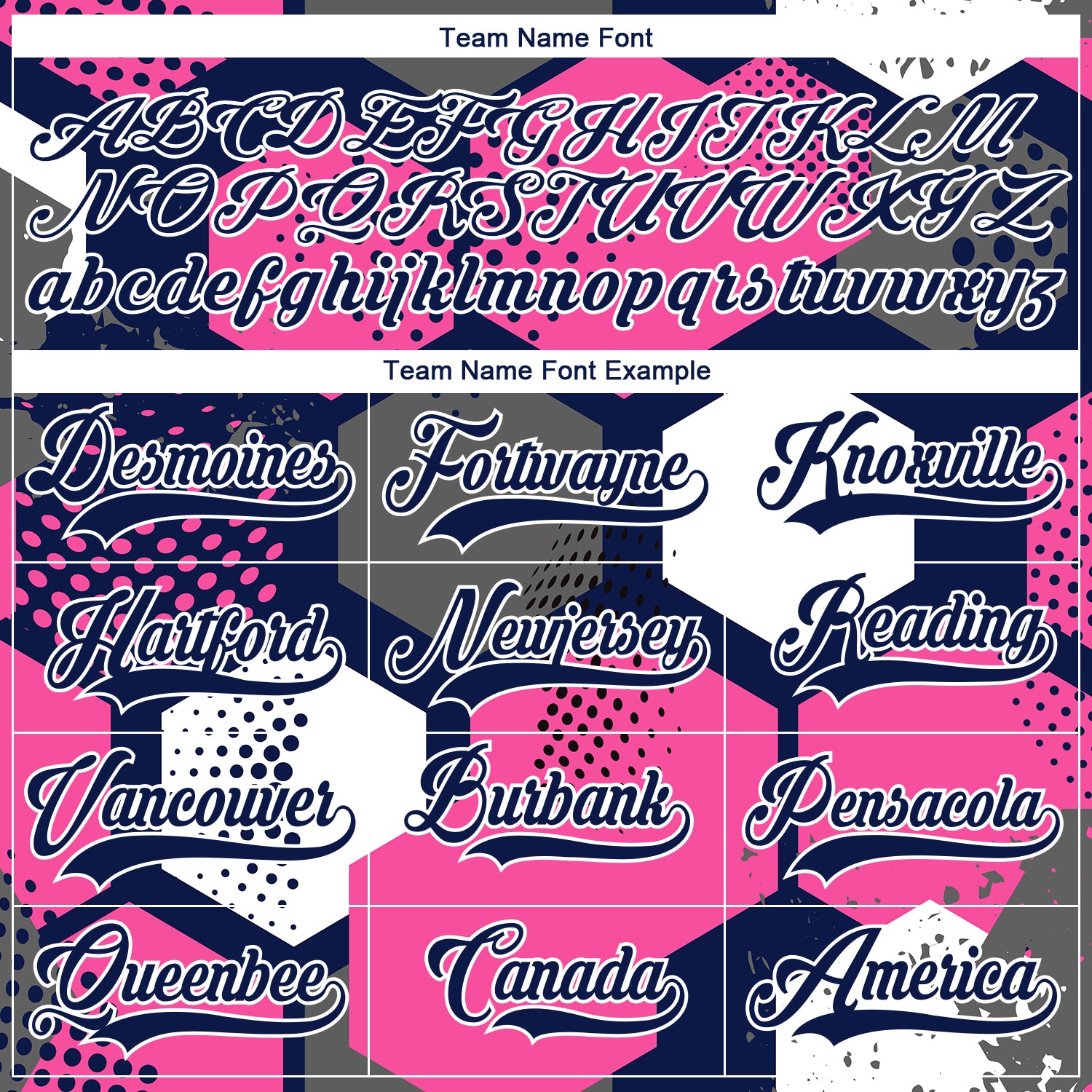 Custom Pink Navy-White 3D Pattern Geometric Shape Hockey Lace Neck Jersey