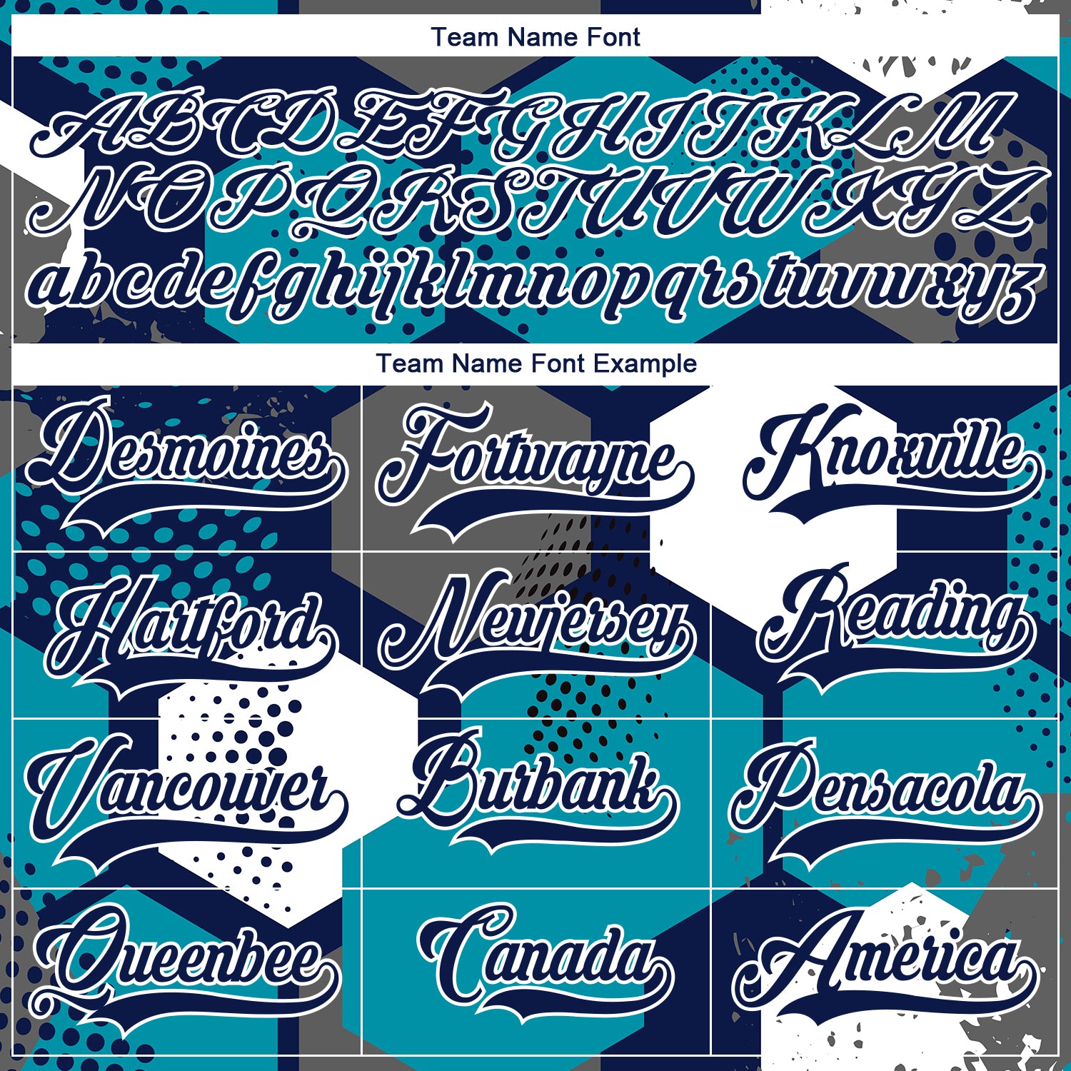 Custom Teal Navy-White 3D Pattern Geometric Shape Hockey Lace Neck Jersey