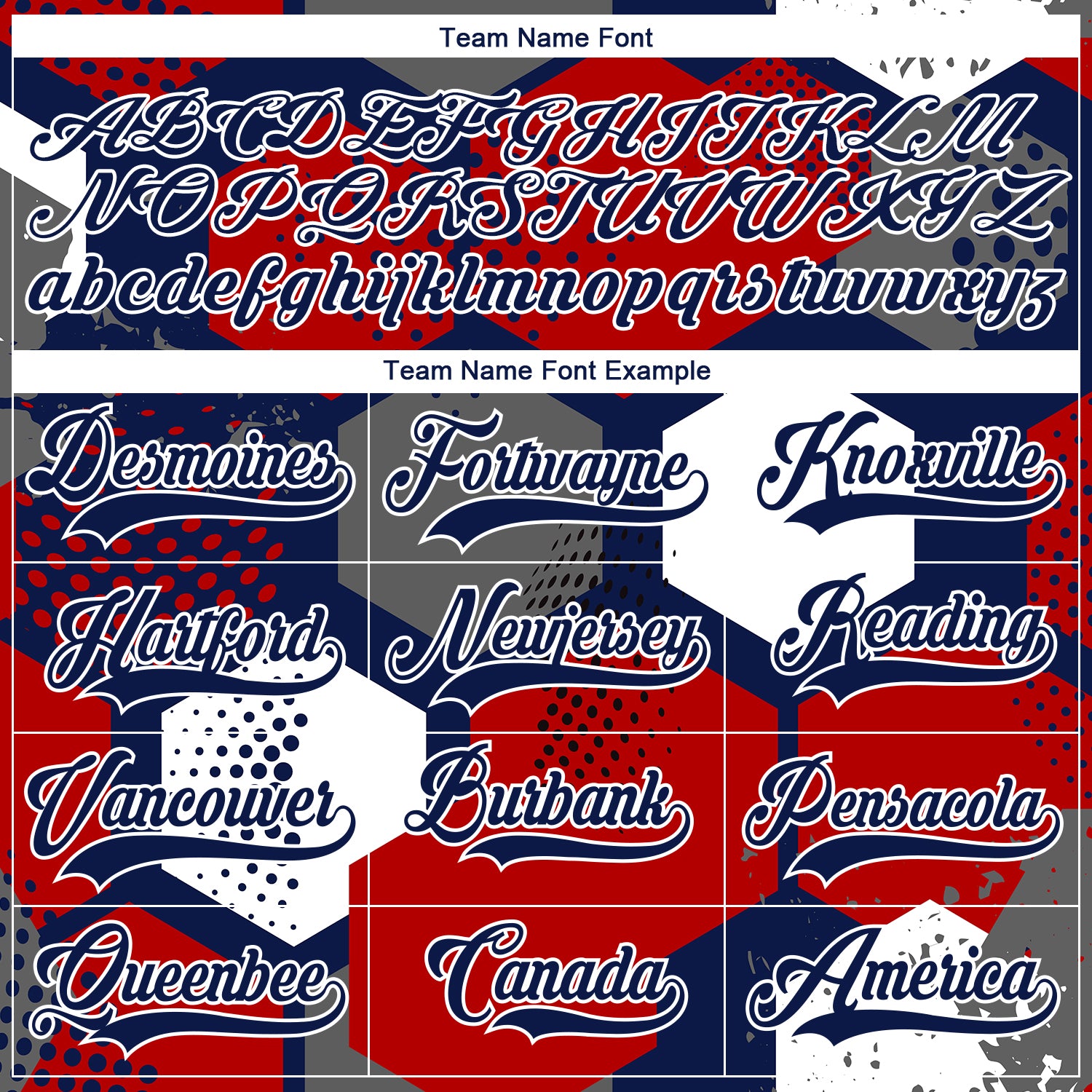 Custom Red Navy-White 3D Pattern Geometric Shape Hockey Lace Neck Jersey