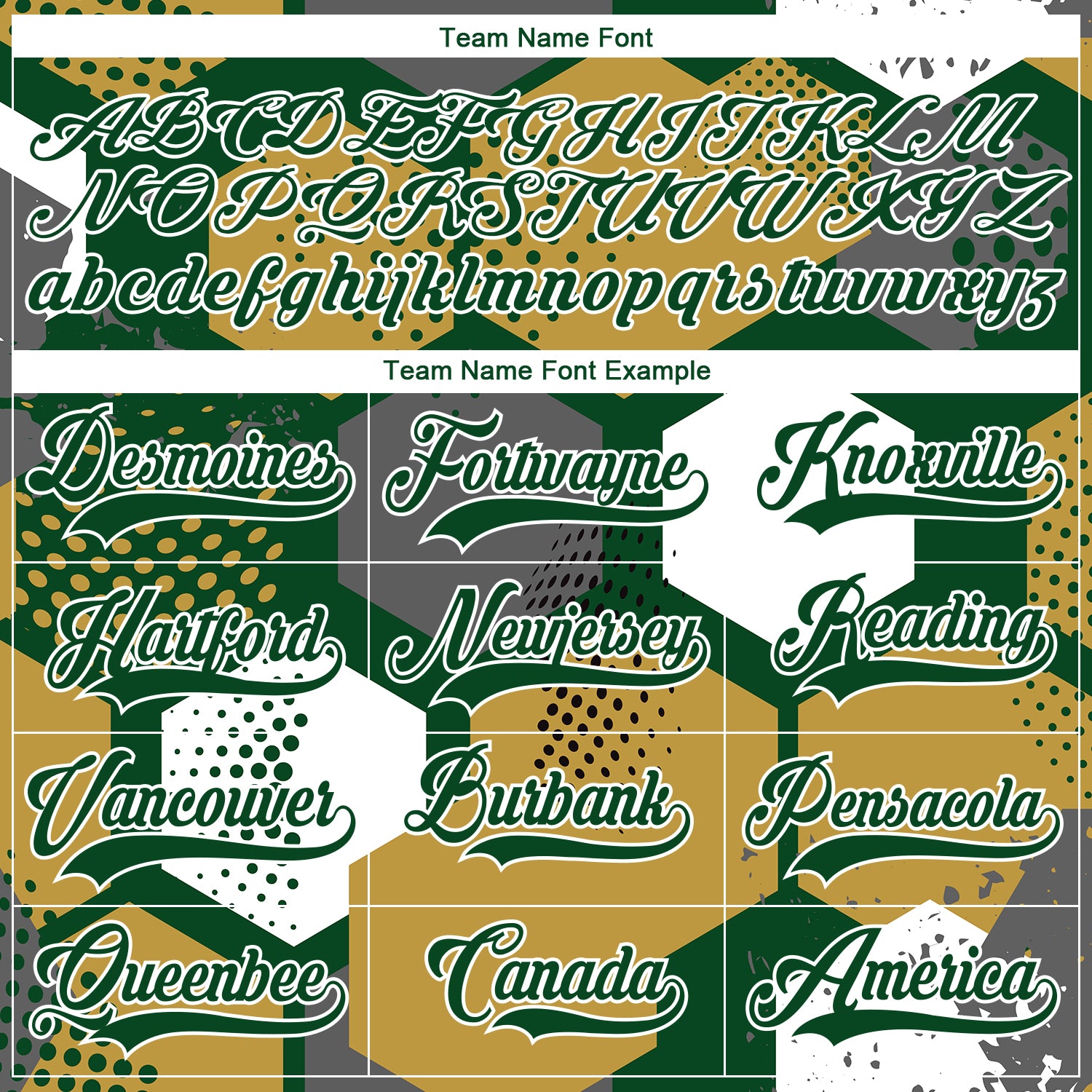 Custom Old Gold Green-White 3D Pattern Geometric Shape Hockey Lace Neck Jersey