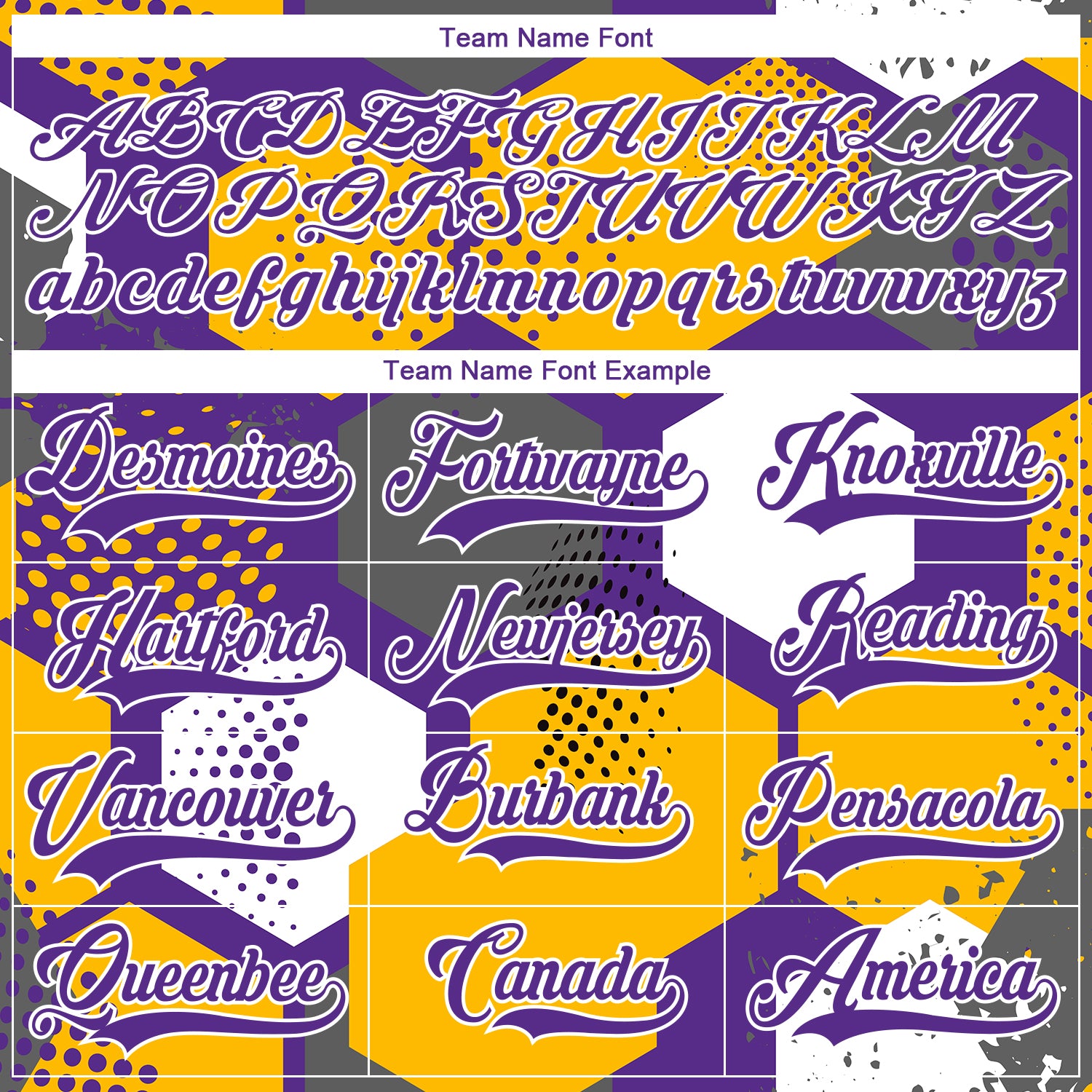 Custom Gold Purple-White 3D Pattern Geometric Shape Hockey Lace Neck Jersey