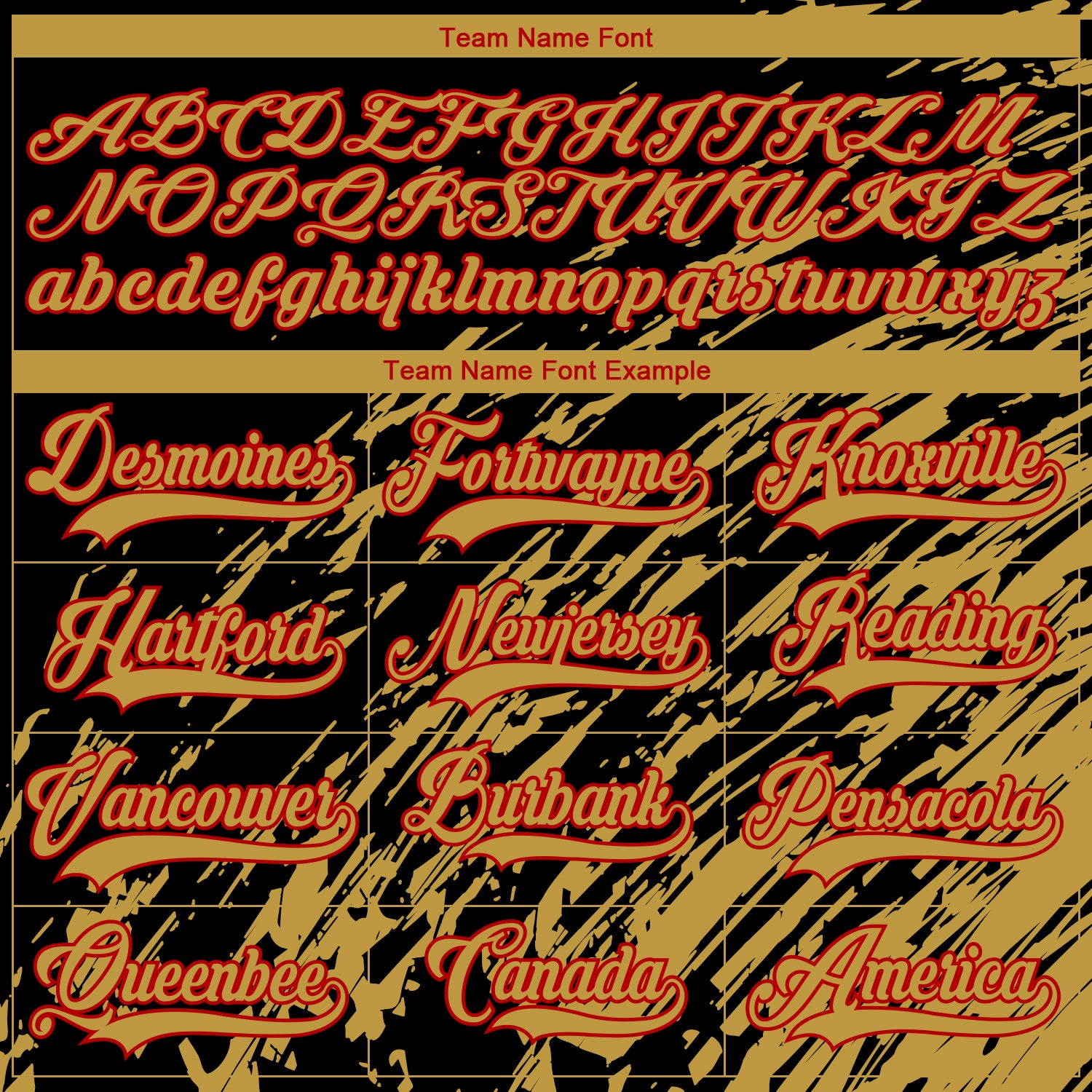 Custom Black Old Gold Red-White 3D Splash Art Hockey Lace Neck Jersey