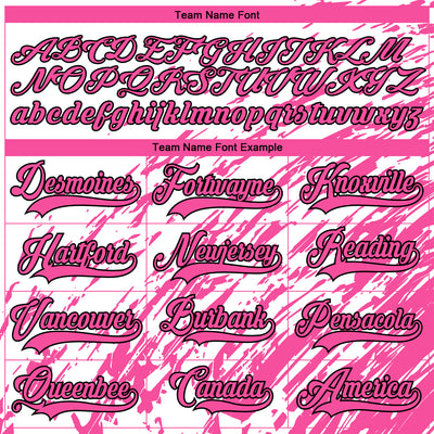 Custom White Pink Light Blue-Black 3D Splash Art Hockey Lace Neck Jersey