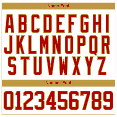 Custom White Red-Old Gold 3D Splash Art Hockey Lace Neck Jersey