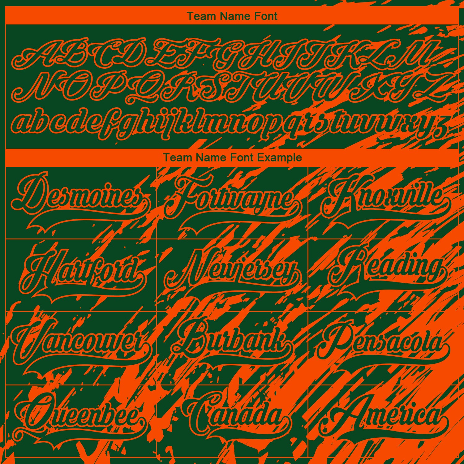 Custom Green Orange-White 3D Splash Art Hockey Lace Neck Jersey