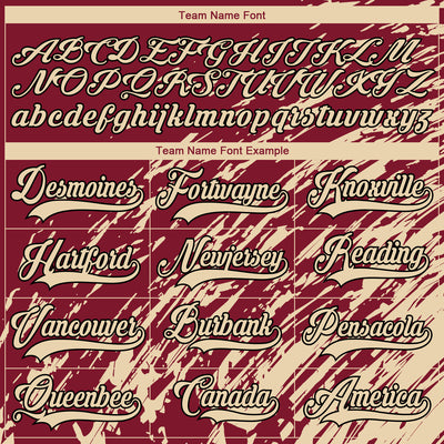 Custom Crimson City Cream-Black 3D Splash Art Hockey Lace Neck Jersey