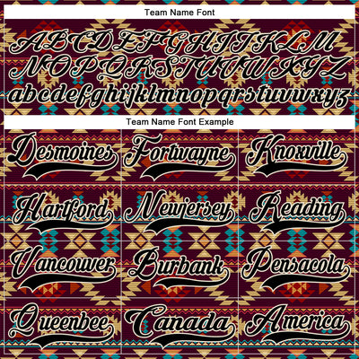 Custom Black Cream 3D Pattern Native Americans Tribal Indigenous People Hockey Lace Neck Jersey