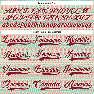 Custom Cream Crimson 3D Pattern Native Americans Tribal Indigenous People Hockey Lace Neck Jersey