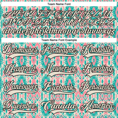 Custom Cream Green Black-Medium Pink 3D Pattern Native Americans Tribal Indigenous People Hockey Lace Neck Jersey