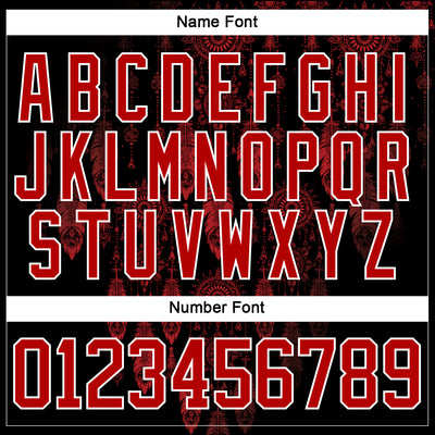 Custom Black Red-White 3D Pattern Native Americans Tribal Indigenous People Hockey Lace Neck Jersey