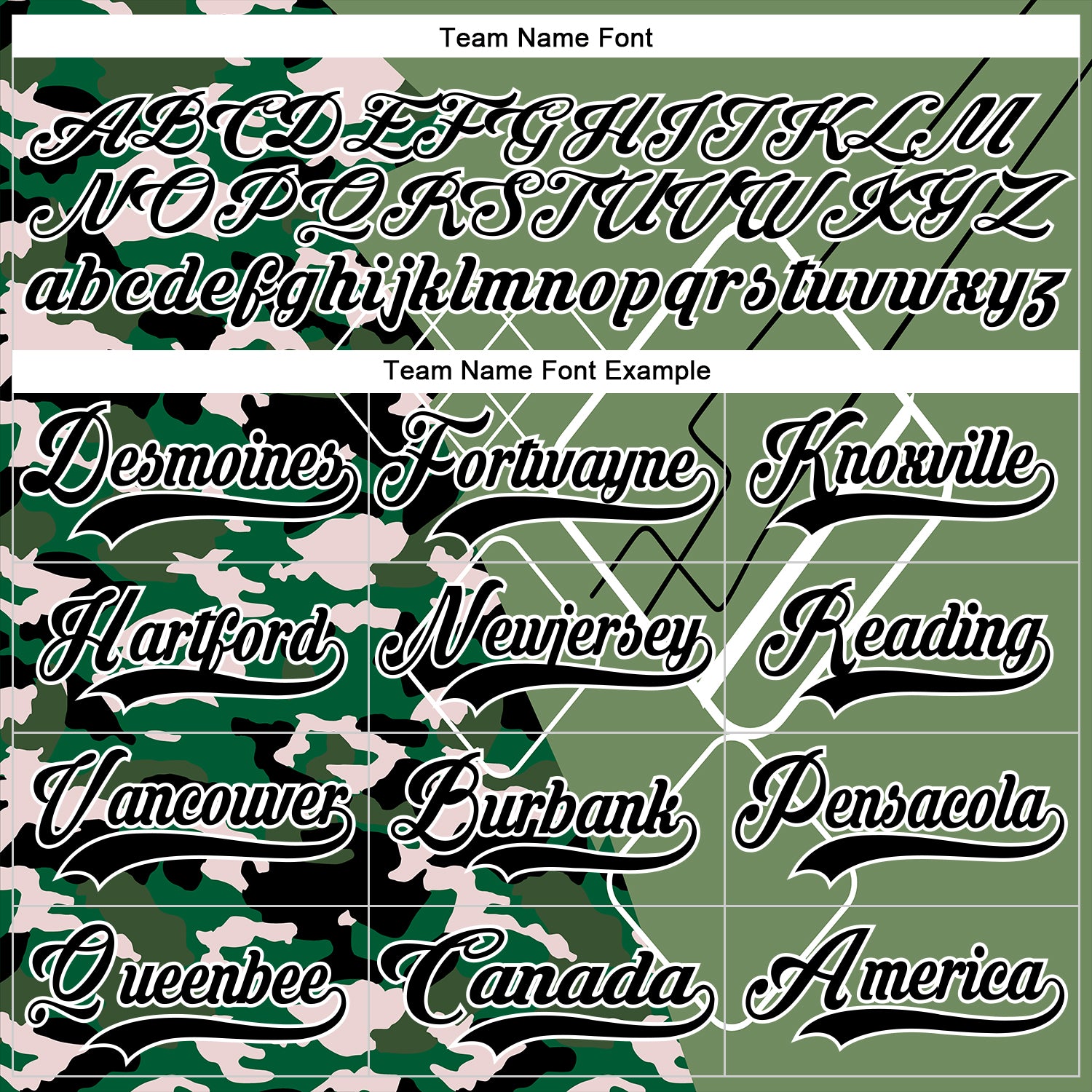 Custom Camo Black Green-White 3D Camouflage Geometric Hockey Lace Neck Jersey