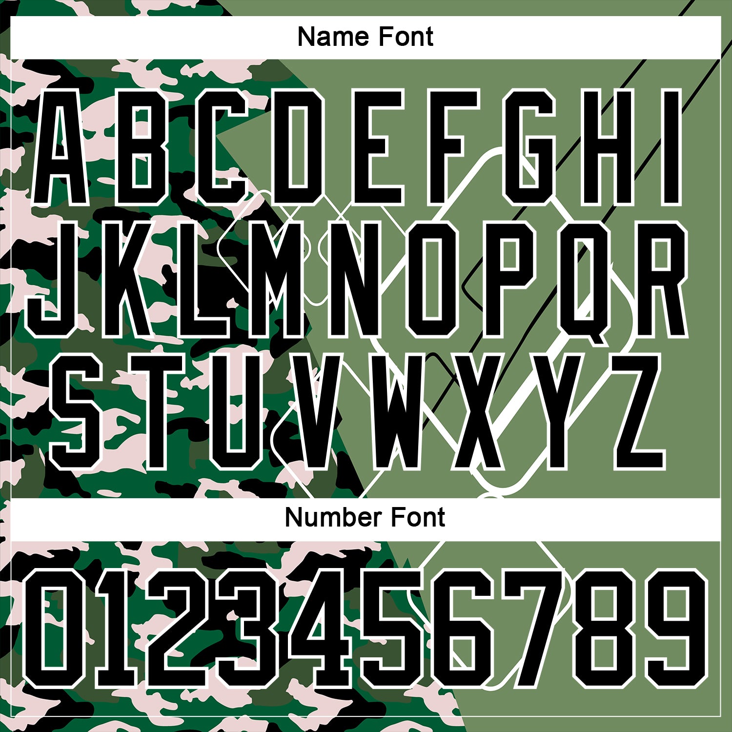 Custom Camo Black Green-White 3D Camouflage Geometric Hockey Lace Neck Jersey