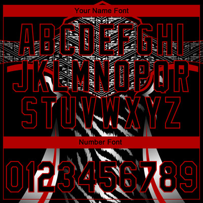 Custom Stitched Black Red-White E-sports Pattern Pullover Sweatshirt Hoodie