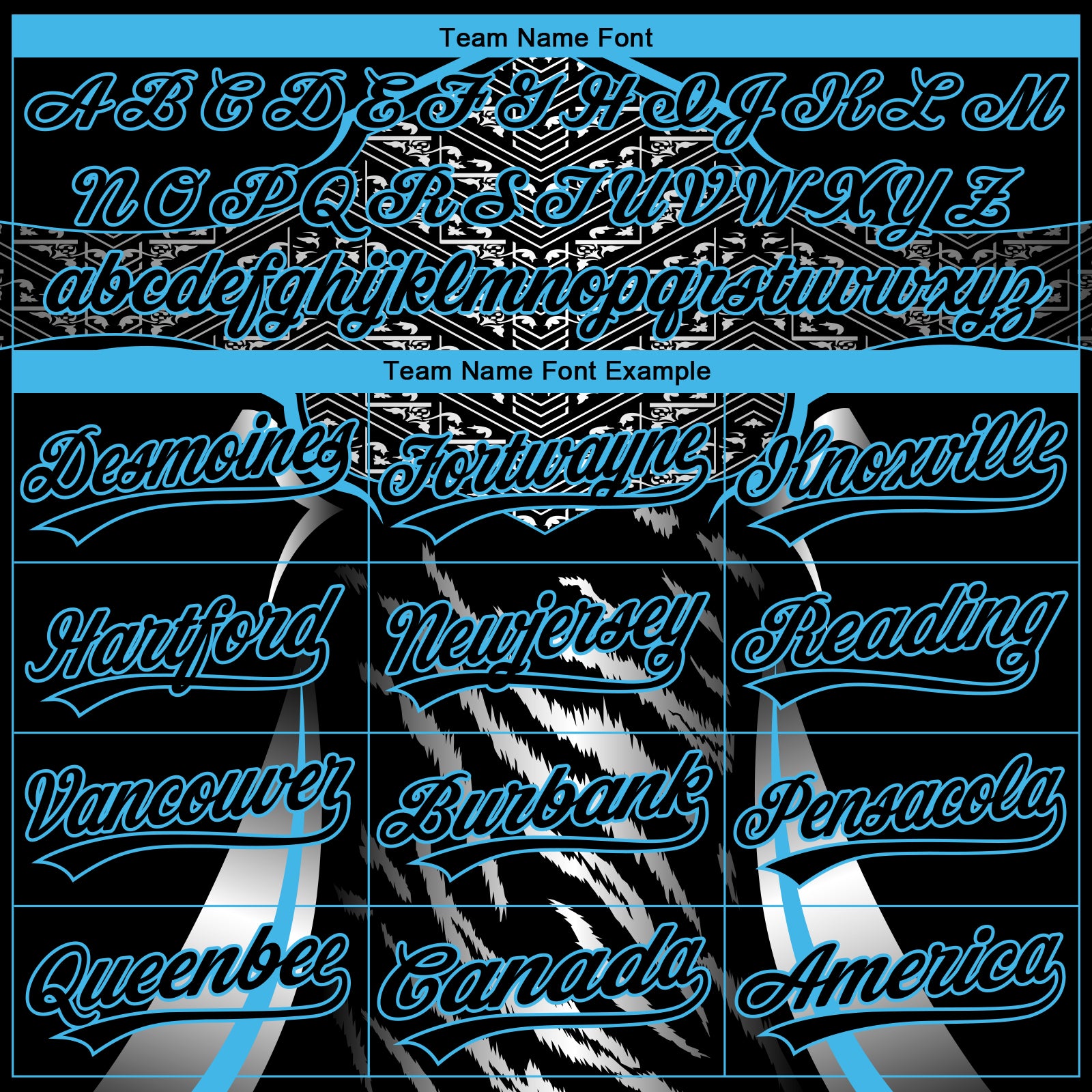 Custom Stitched Black Sky Blue-White E-sports Pattern Pullover Sweatshirt Hoodie