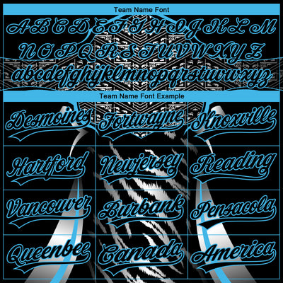 Custom Stitched Black Sky Blue-White E-sports Pattern Pullover Sweatshirt Hoodie