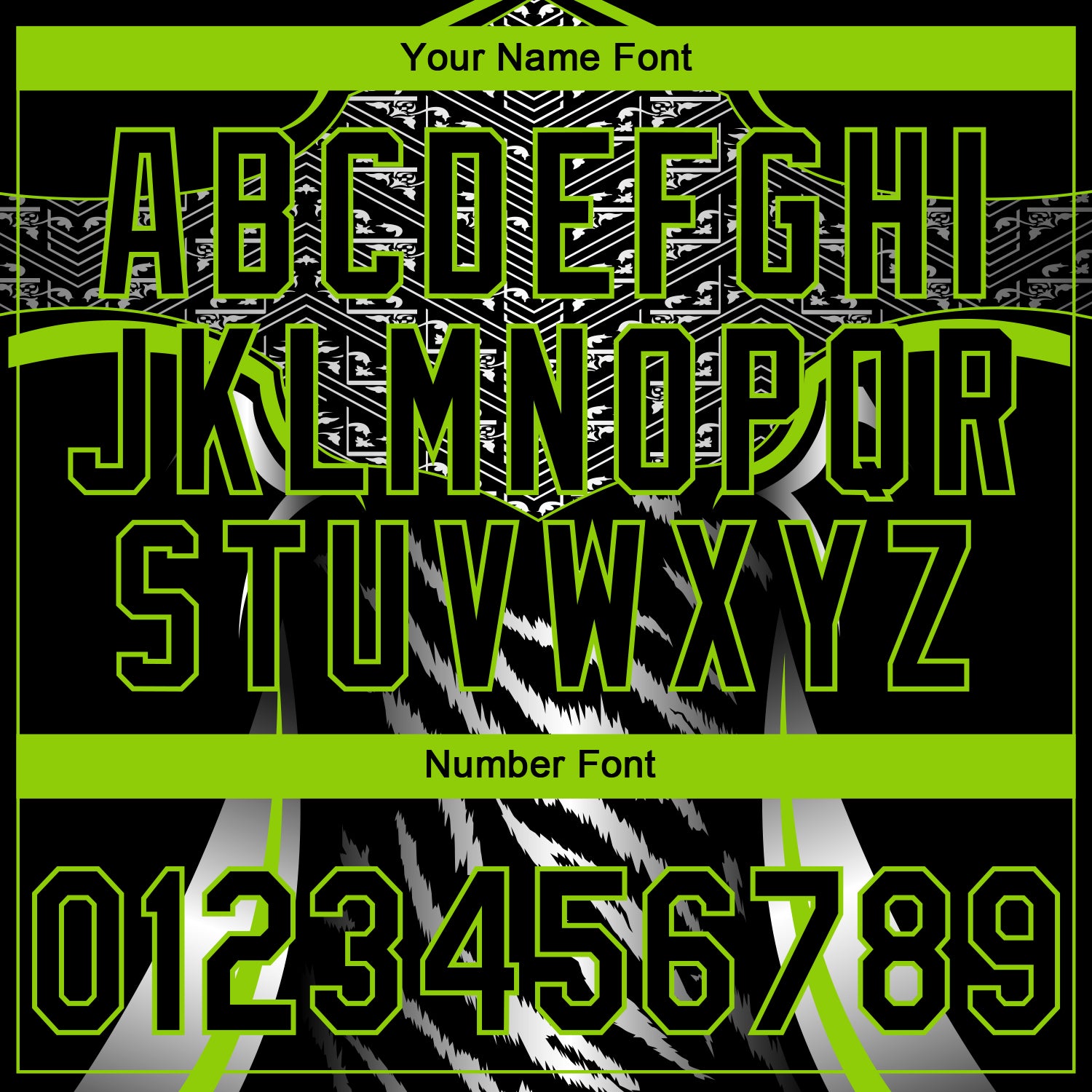 Custom Stitched Black Neon Green-White E-sports Pattern Pullover Sweatshirt Hoodie