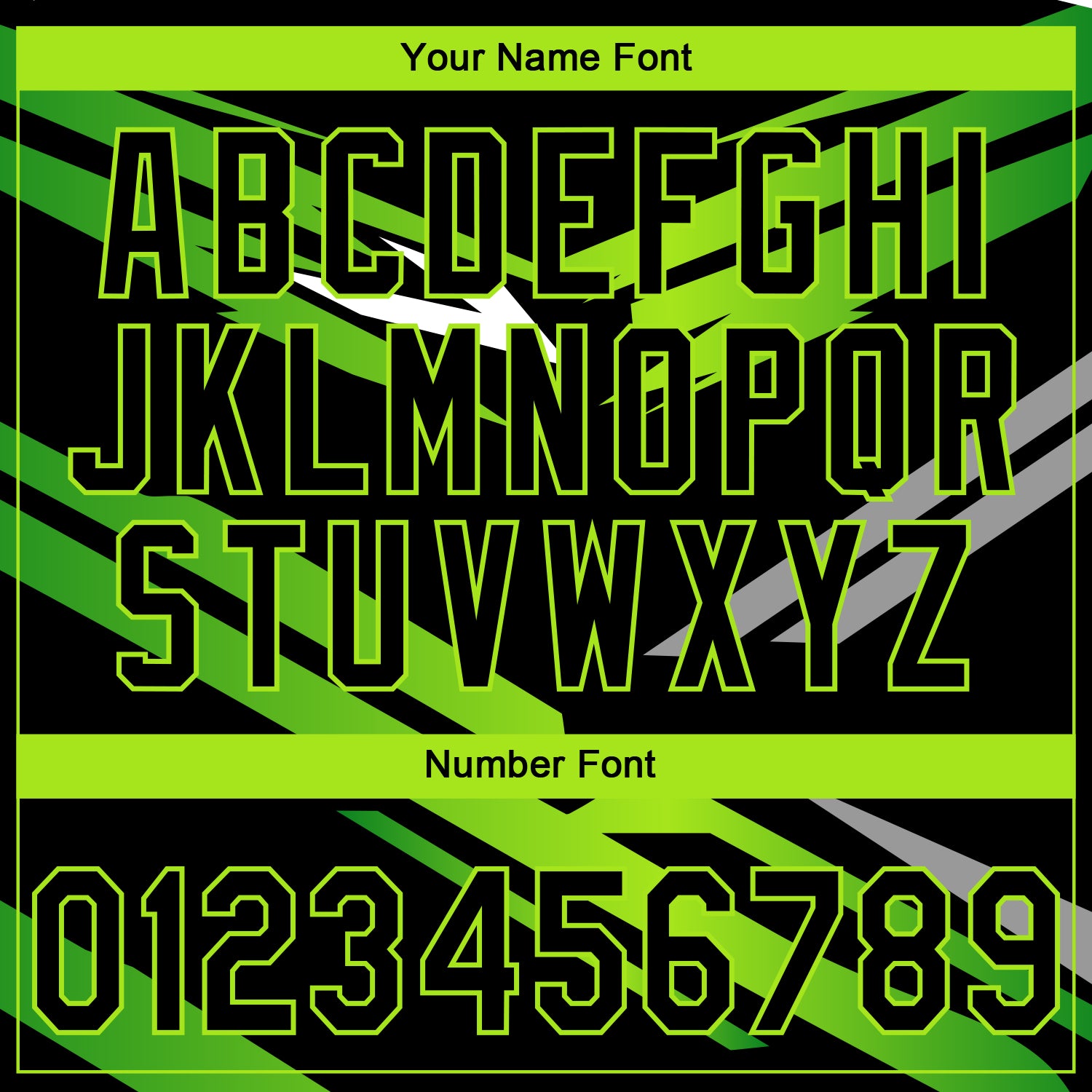 Custom Stitched Black Neon Green-White E-sports Pattern Pullover Sweatshirt Hoodie