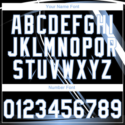 Custom Stitched Black White-Light Blue E-sports Pattern Pullover Sweatshirt Hoodie