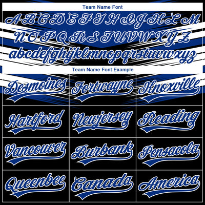 Custom Stitched Black Royal-White E-sports Pattern Pullover Sweatshirt Hoodie