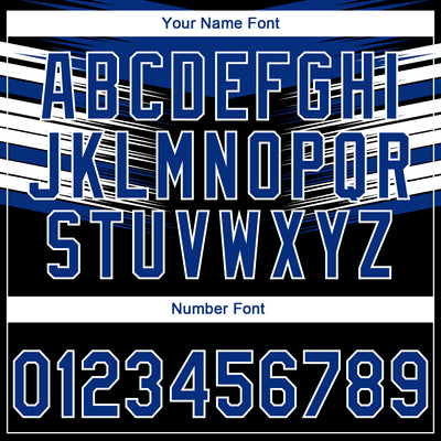 Custom Stitched Black Royal-White E-sports Pattern Pullover Sweatshirt Hoodie