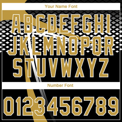 Custom Stitched Old Gold Black-White E-sports Pattern Pullover Sweatshirt Hoodie