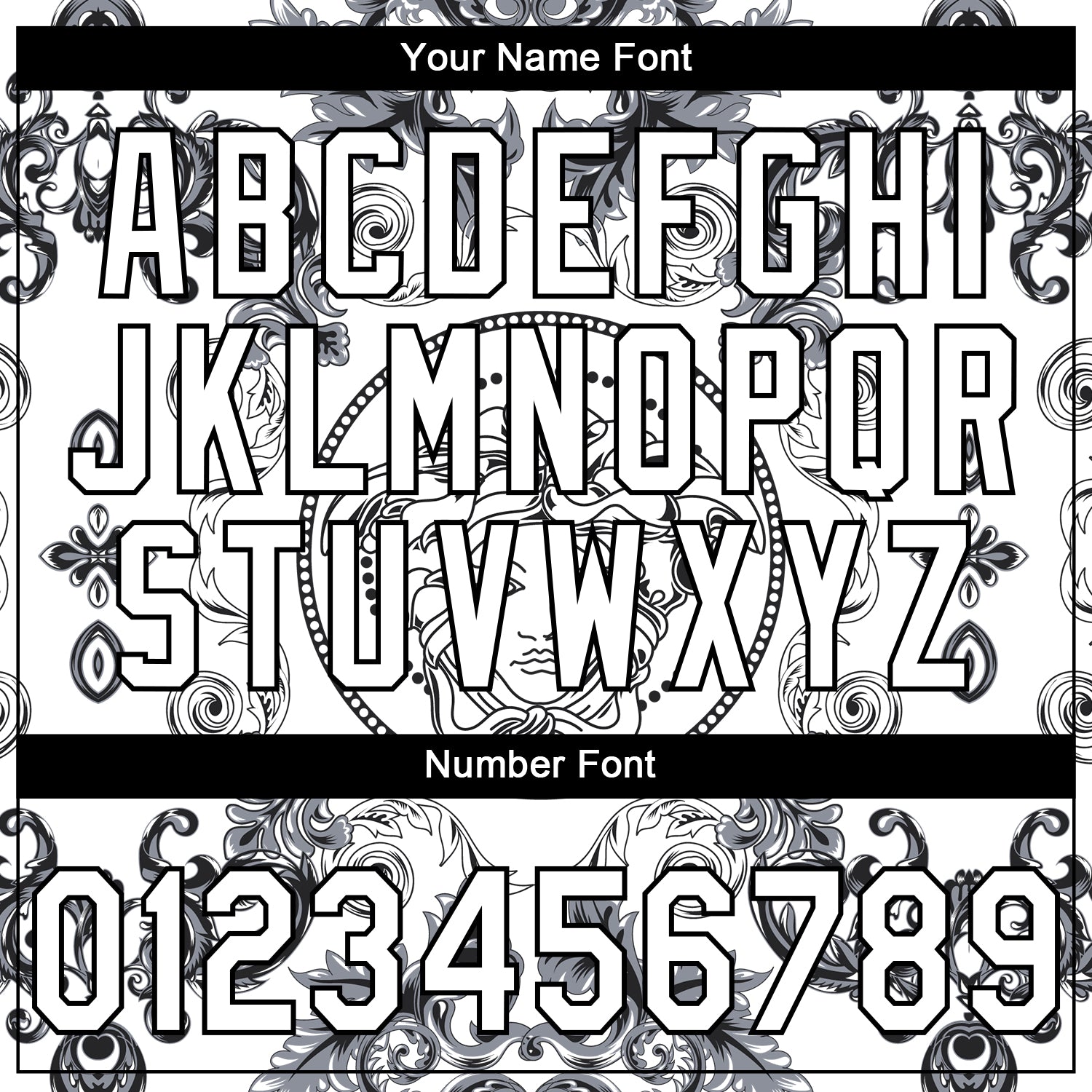 Custom Stitched White Black Medusa Pullover Sweatshirt Hoodie