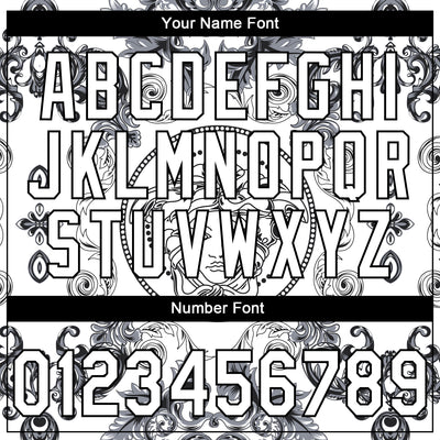 Custom Stitched White Black Medusa Pullover Sweatshirt Hoodie