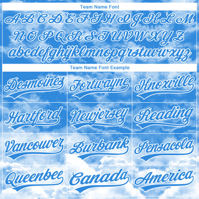 Custom Stitched Powder Blue White Religion The Virgin Mary Pullover Sweatshirt Hoodie