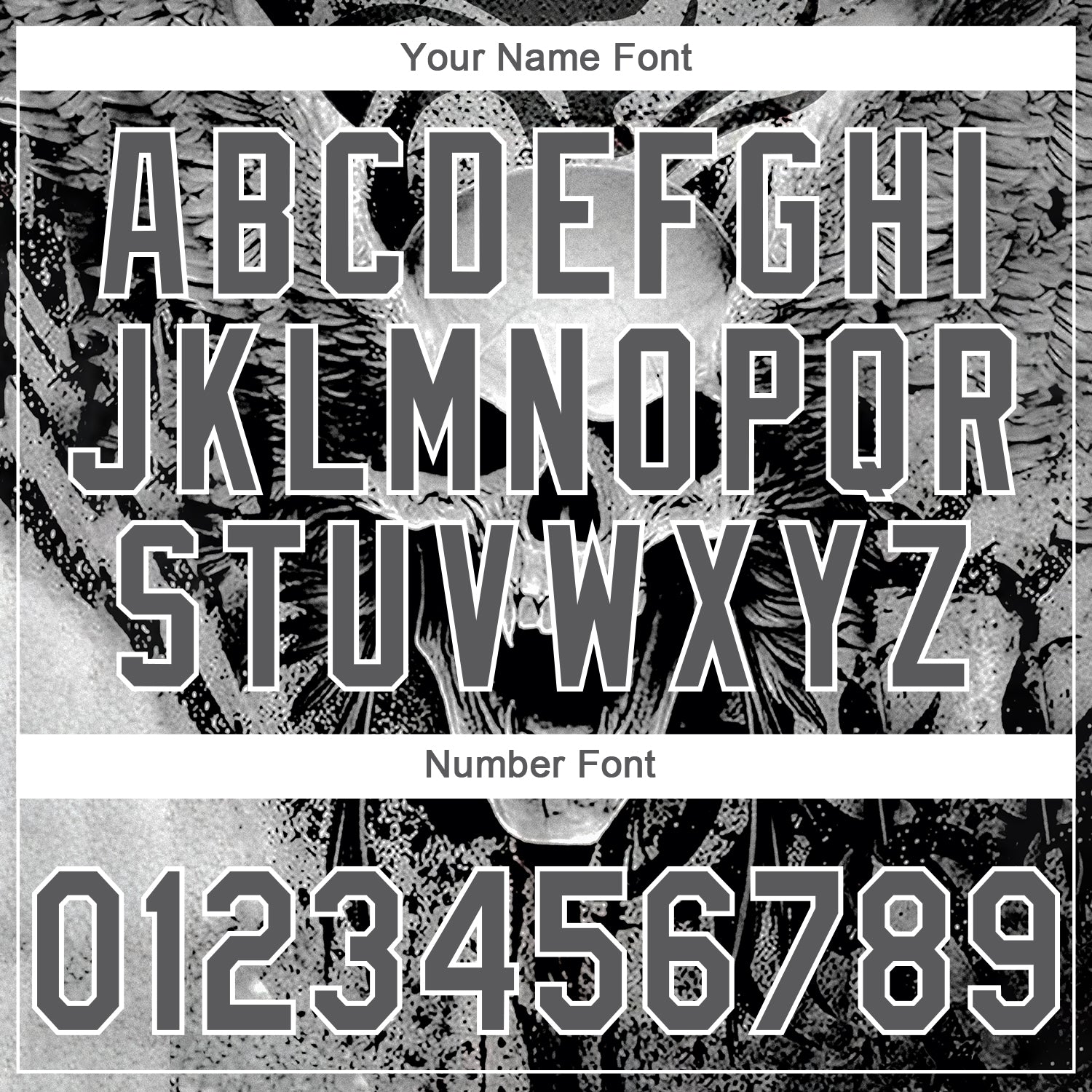 Custom Stitched Steel Gray Black-White Skull Pattern Pullover Sweatshirt Hoodie