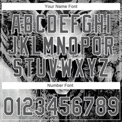 Custom Stitched Steel Gray Black-White Skull Pattern Pullover Sweatshirt Hoodie