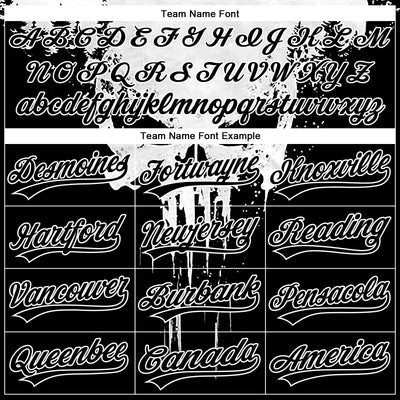 Custom Stitched Black White Skull Pattern Pullover Sweatshirt Hoodie