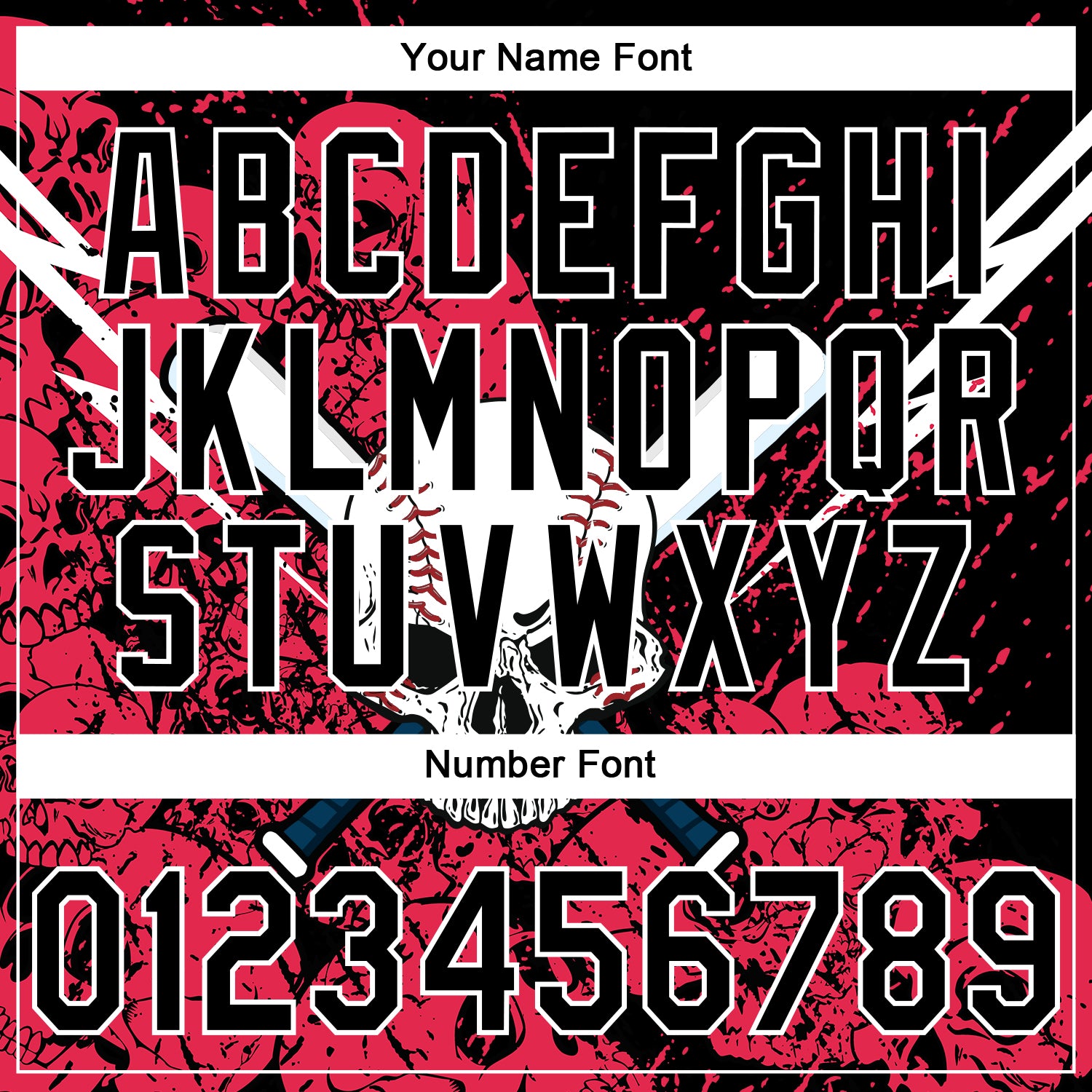 Custom Stitched Black Neon Pink-White Skull Pattern Pullover Sweatshirt Hoodie