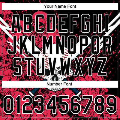 Custom Stitched Black Neon Pink-White Skull Pattern Pullover Sweatshirt Hoodie