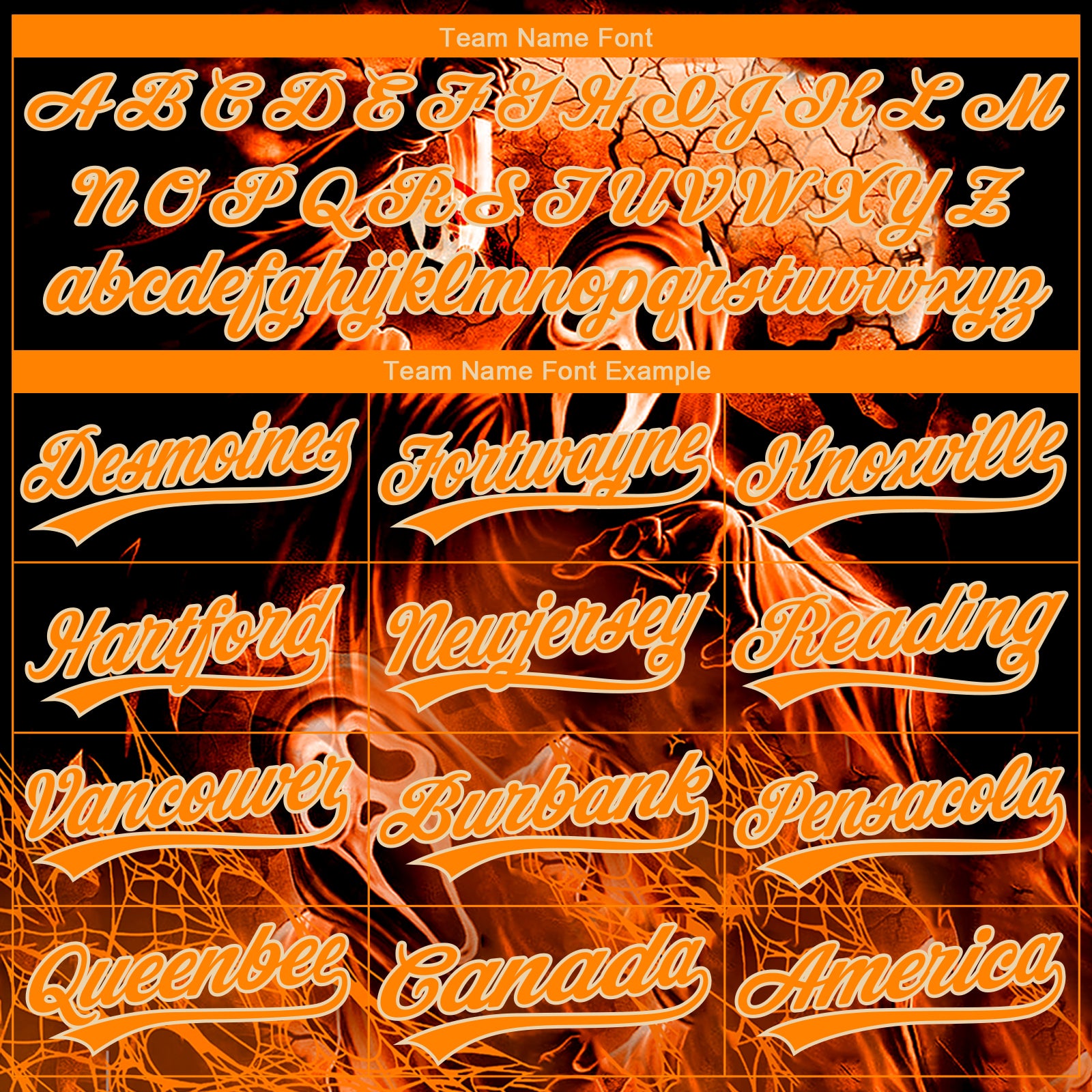 Custom Stitched Black Bay Orange-City Cream Skull Pattern Pullover Sweatshirt Hoodie