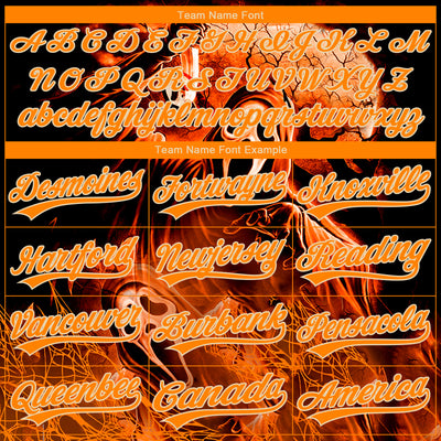 Custom Stitched Black Bay Orange-City Cream Skull Pattern Pullover Sweatshirt Hoodie