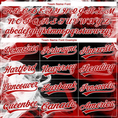 Custom Stitched Red Black-White Skull Pattern Pullover Sweatshirt Hoodie